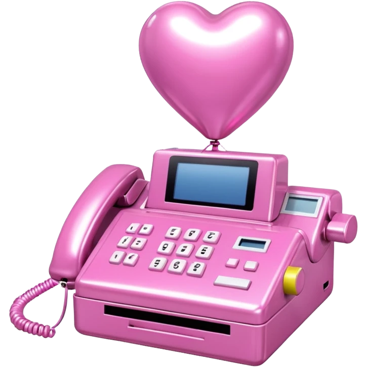 pink jeff koons style fax machine balloon emoji