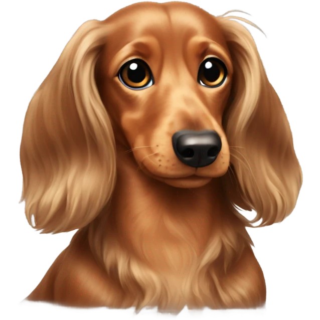 longhaired mini dachshund emoji