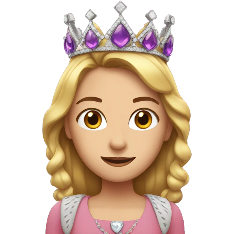 Caitlin wearing a crown emoji
