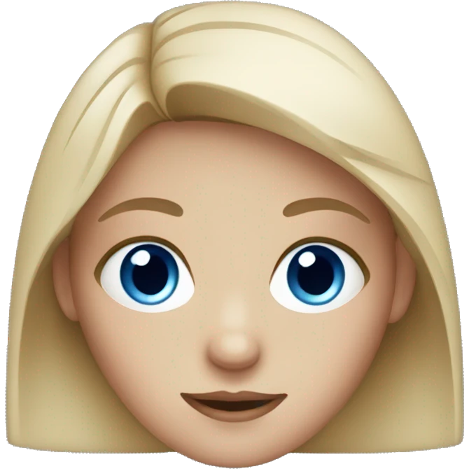 Girl with dark blue eyes  emoji
