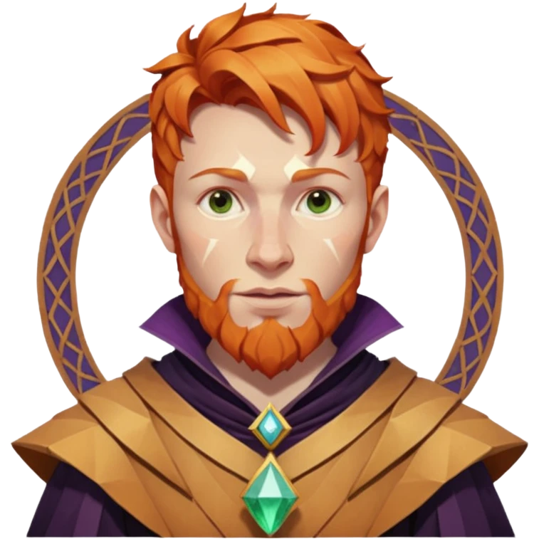 fantasy magic tarot card low poly ginger emoji