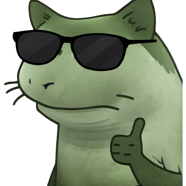 Cat with sunglasses emoji