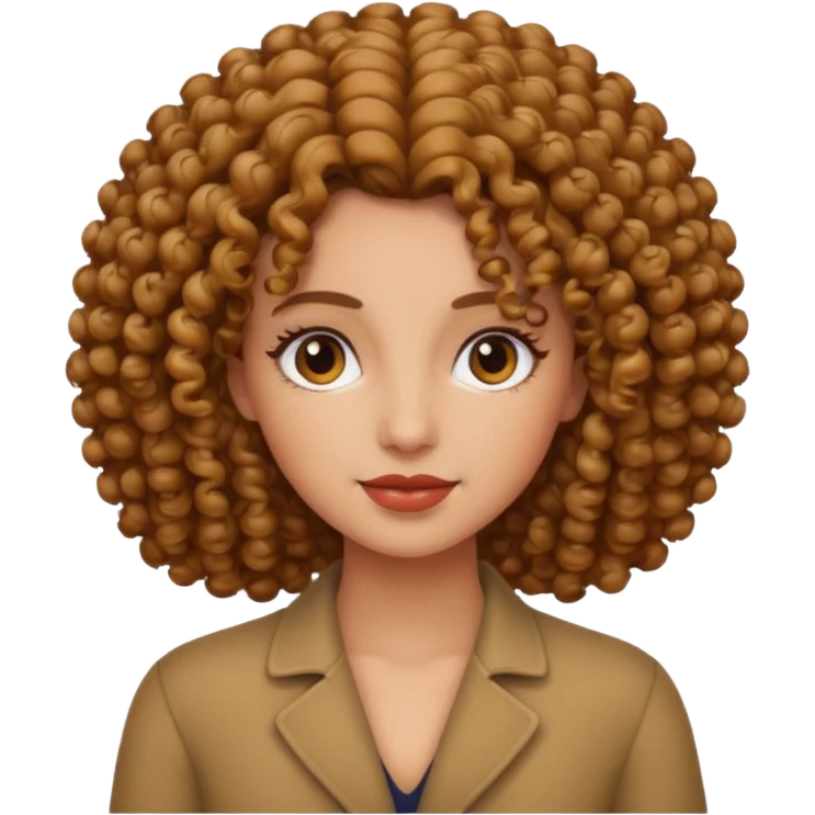 Mulher de cabelo cacheado  emoji