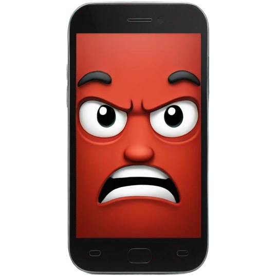 Furious Red smartphone  emoji