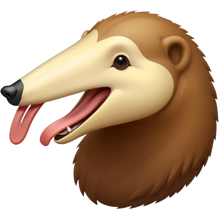 anteater sticking its tongue out emoji