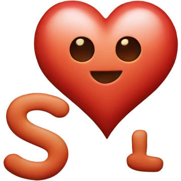 Love heart with ‘S+J’ written in the middle emoji