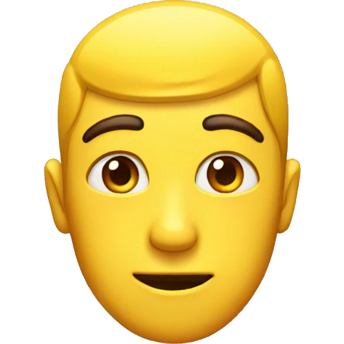 A yellow regular iPhone emoji but with a side eye expression  emoji