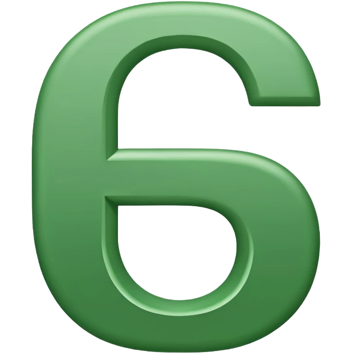 Make a letter G but make it green with white outline emoji