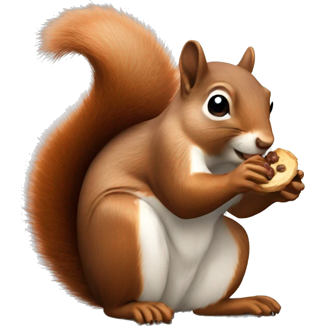 Squirrel eatt emoji