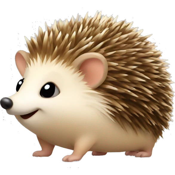 hedgehog with new year vibe emoji
