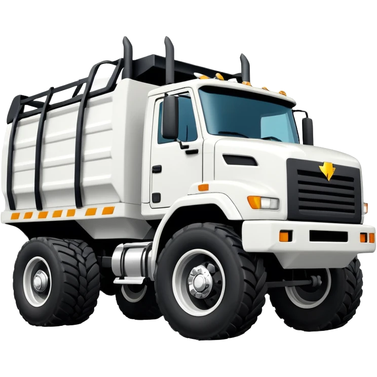 Maximum Destruction - truck (Model Year: 2022) (Iconic colour: white) - A ferocious truck featuring a vivid white base. Emphasize sharp, high-contrast black streaks across the body, creating a look of aggressive, explosive energy. emoji