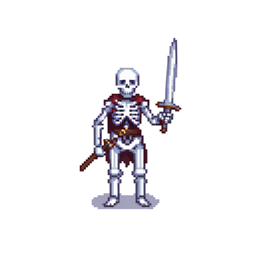 skeleton with a sword emoji