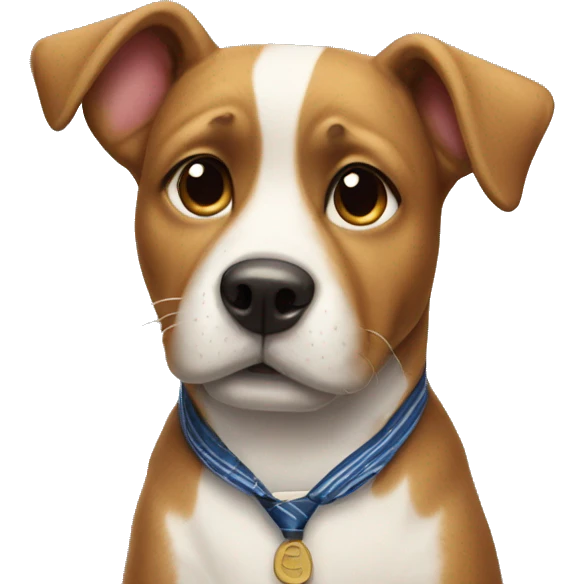 preppy dog emoji