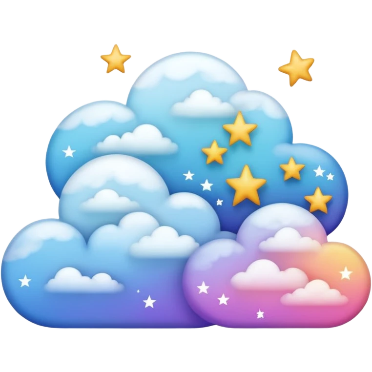 evening with stars and clouds emoji