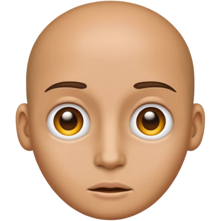 emoji with *NO* eyebrows staring into your soul  emoji
