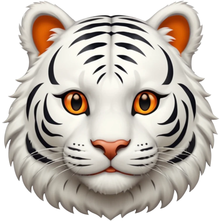 White tiger with a smile emoji