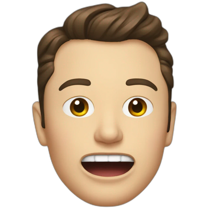 elon musk opne mouth emoji