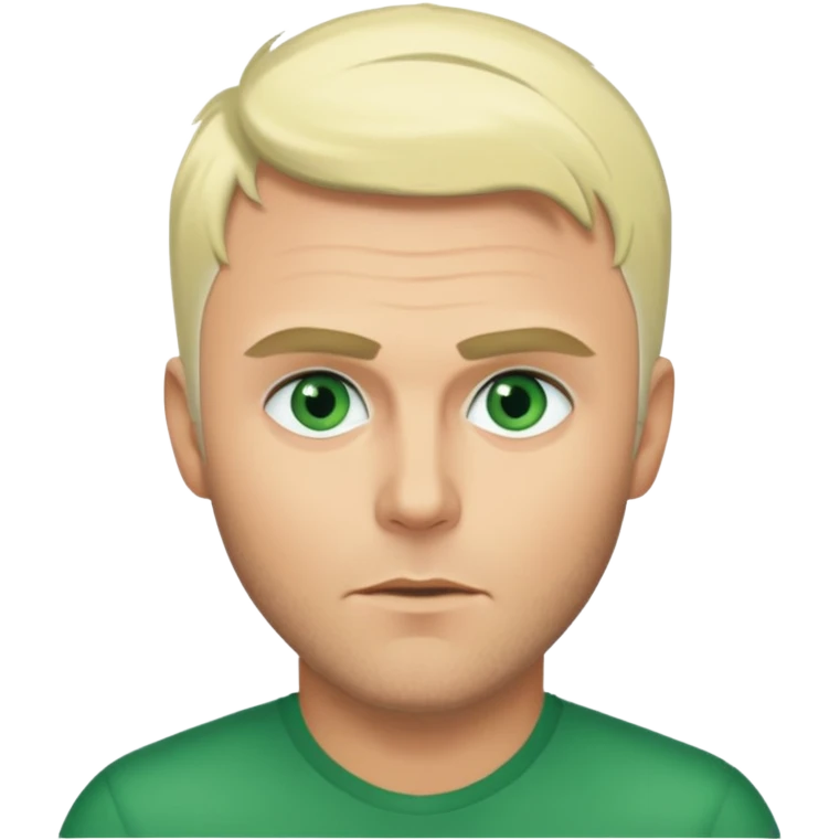 Gary Barlow with green eyes, platinum blonde hair emoji