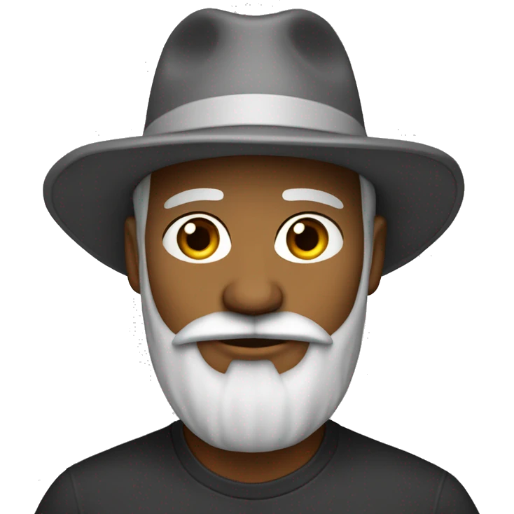 Ltino aith beard. A hat. And wearing tn. emoji