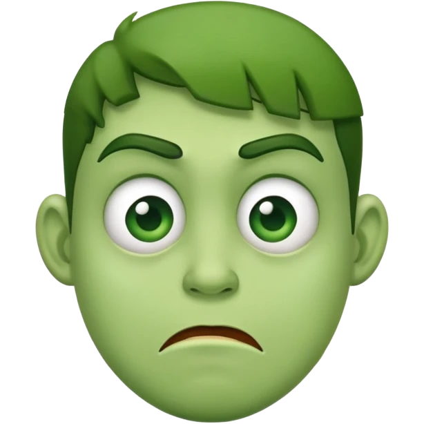 disgusted face with green tint emoji