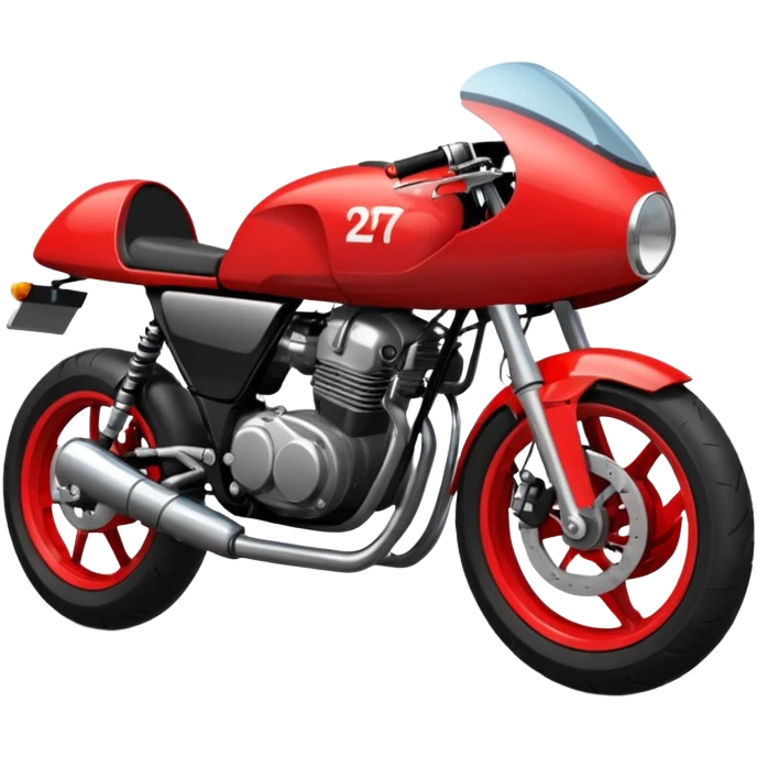 motorbike with the number 27 emoji