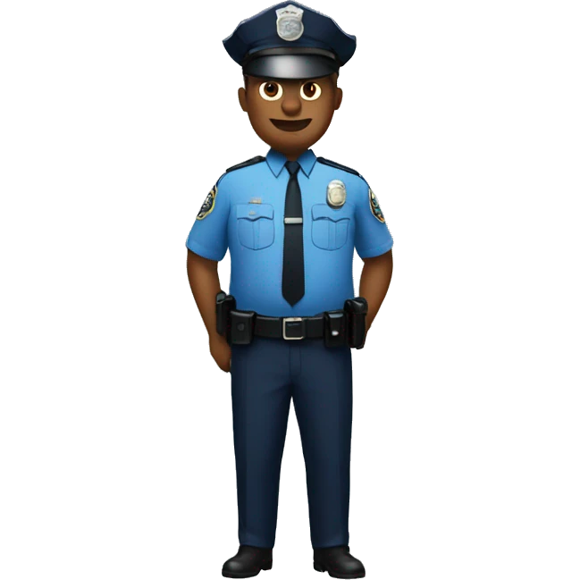 police officer with big belly emoji