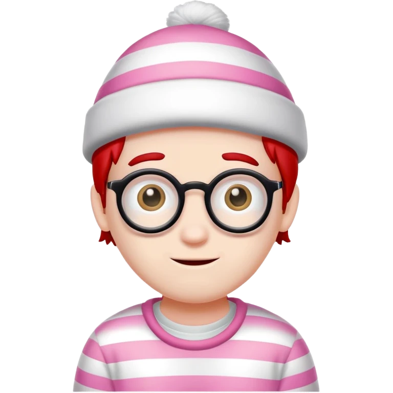 Full size Waldo in pink emoji