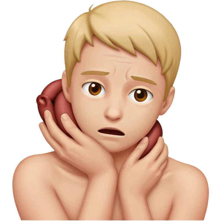 Me strangling myself emoji