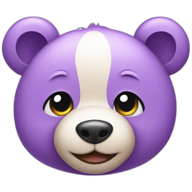 Purple cute bear emoji