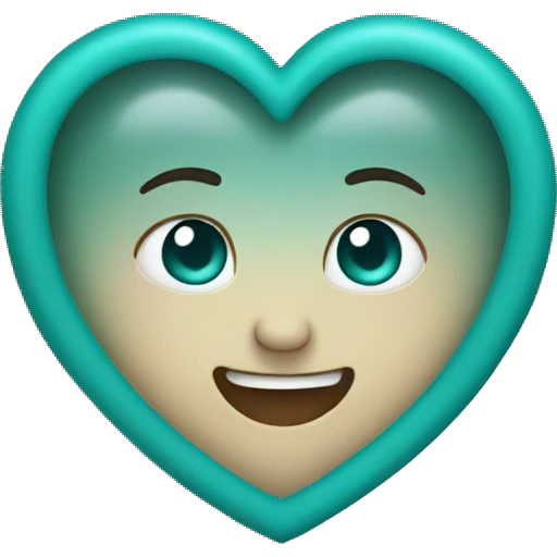 Teal heart emoji