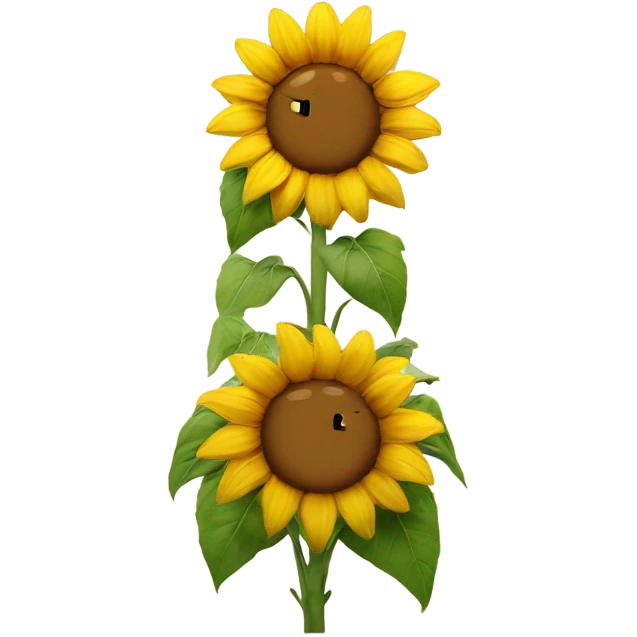Sunflower with a cat face emoji