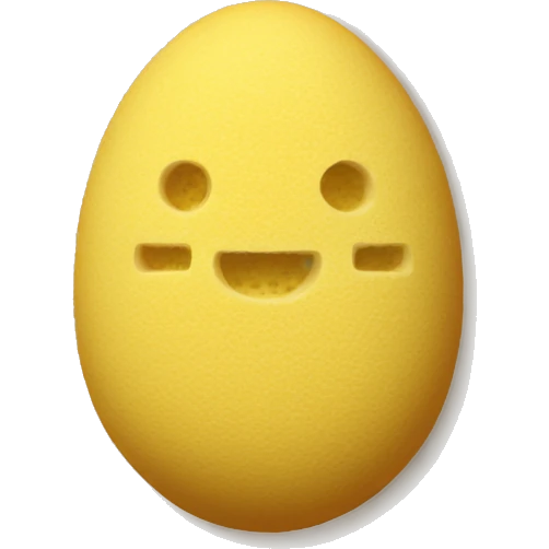 Egg shape sponge emoji