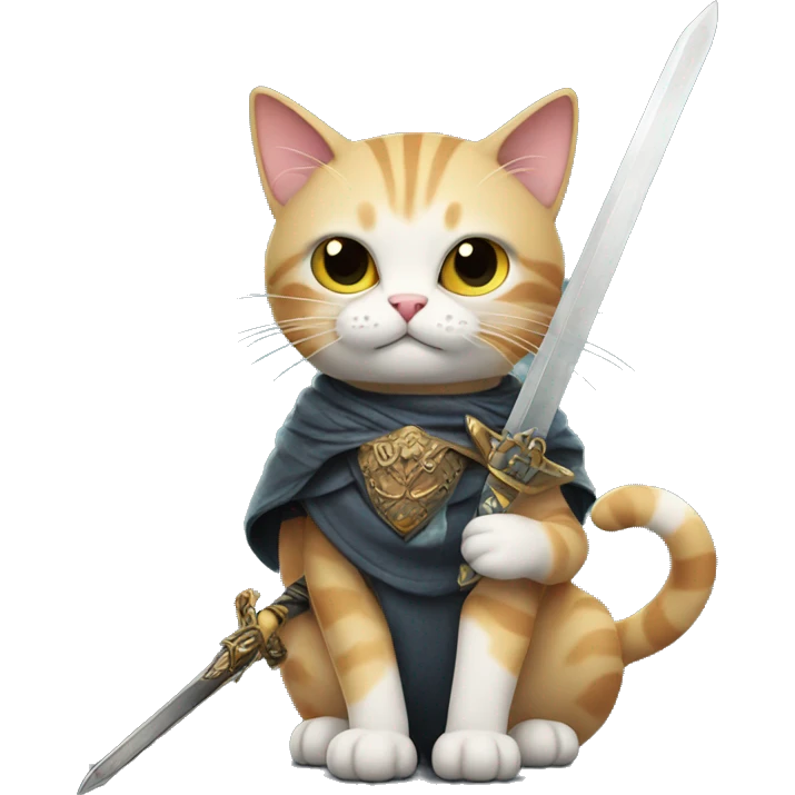 cat with sword emoji