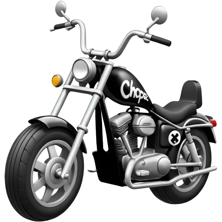 the word Chopper in graffiti emoji