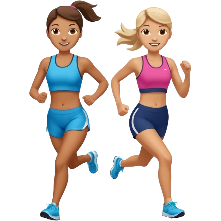 girls running together emoji