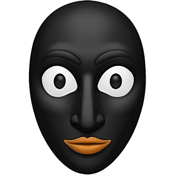 black mask with long nose emoji