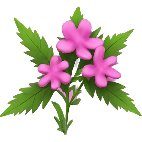 Pink weed emoji