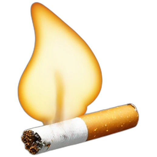 A lit cigarette with „179“ drawn onto it emoji