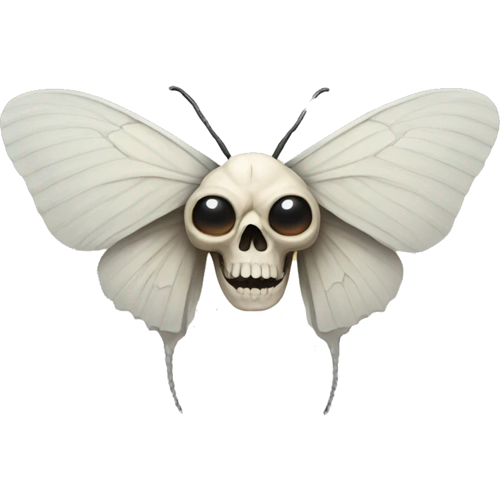 Skull moth emoji