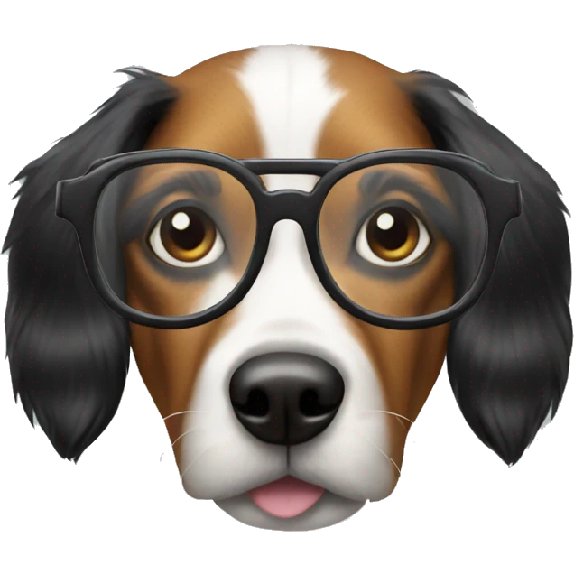 Dog with glasses  emoji