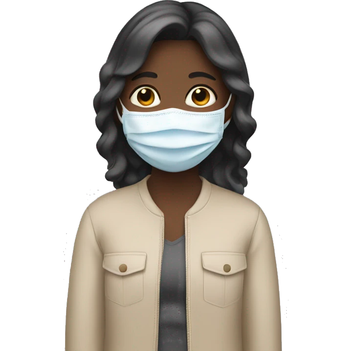 Girl with facemask emoji