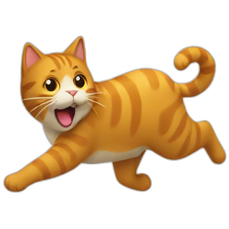 Beer running with cat emoji