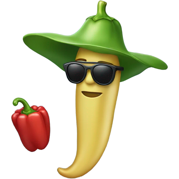 pepper with Mantel and sunglasses and necklace emoji