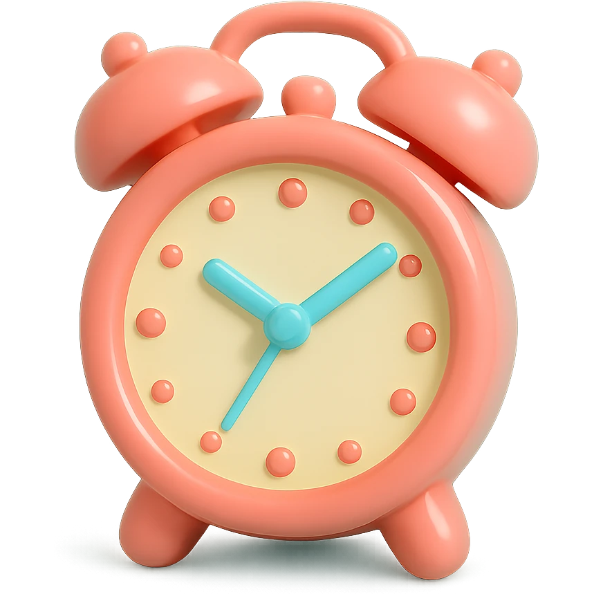 vintage red alarm clock emoji