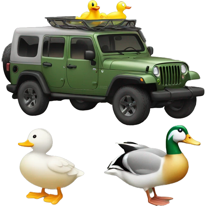 Jeep with duck emoji
