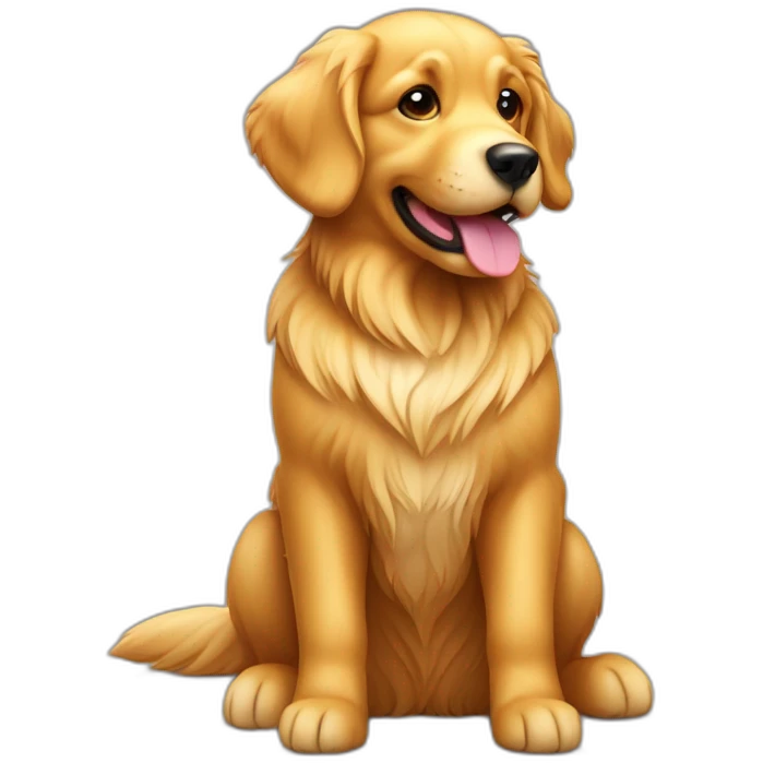 toy golden retriever sitting  emoji
