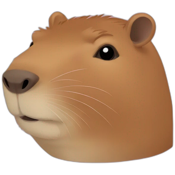Un capybara qui se fait tape par un chat emoji
