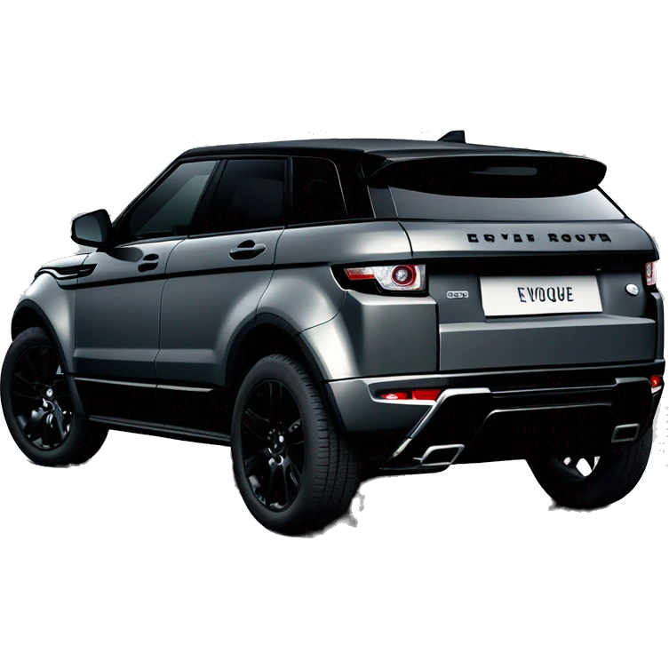 Dark Grey new Range Rover Evoque with black wheels emoji