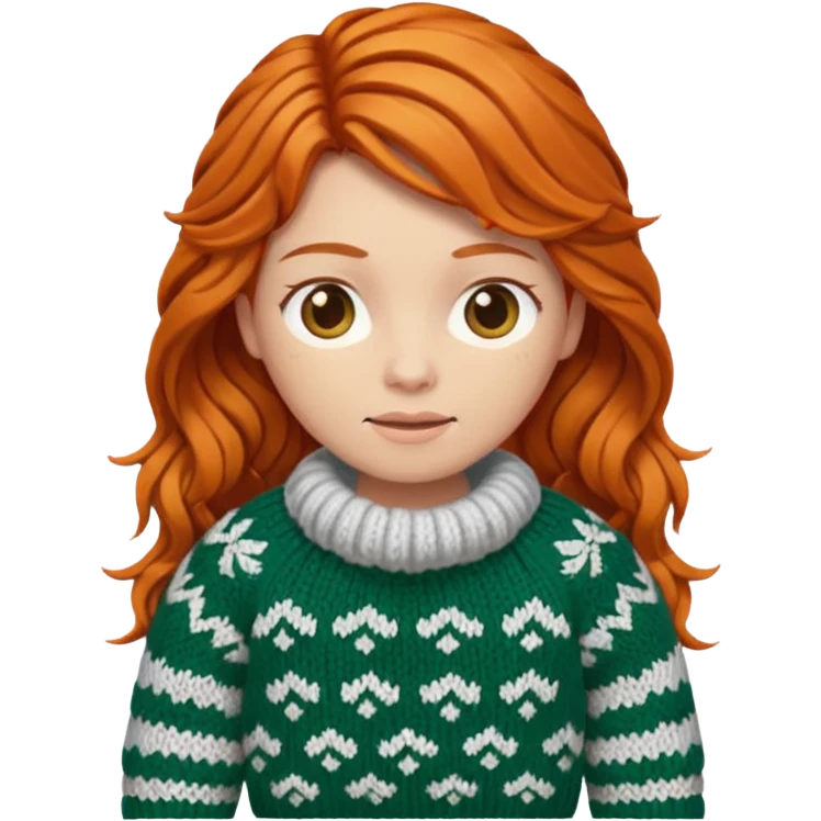 Knitted ginger hair emoji