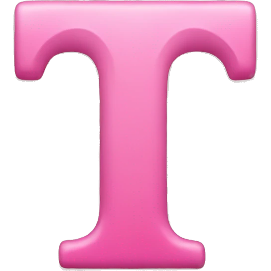 Pink letter T emoji